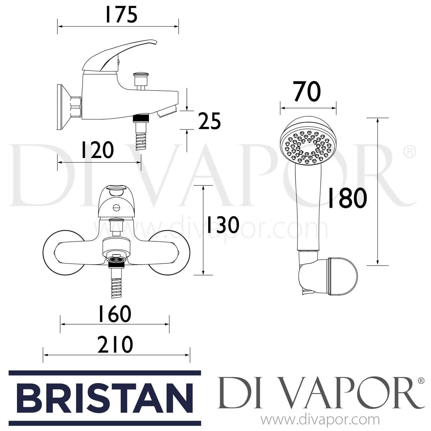 Bristan J WMBSM C Java Wall Mounted Bath Shower Mixer Spare Parts